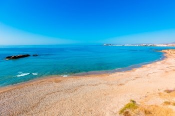 Mazarron beach in Murcia Spain at Mediterranean sea