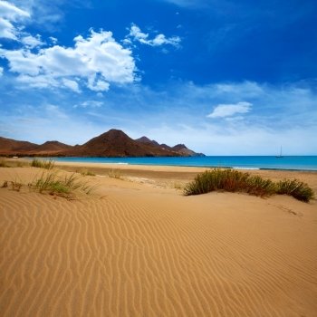 Almeria Playa de los Genoveses beach dunes in Cabo de Gata Spain