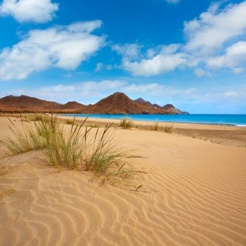 Almeria Playa de los Genoveses beach dunes in Cabo de Gata Spain
