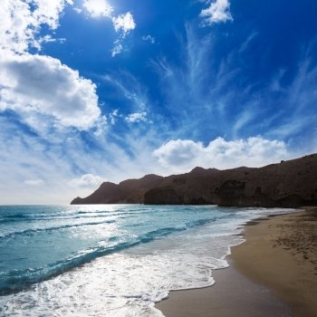 Almeria Playa del Monsul beach at Cabo de Gata in Spain