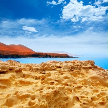 Ajuy stone textures in Fuerteventura at Canary Islands