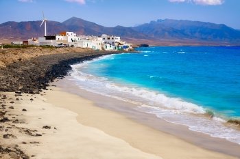 Punta Jandia Fuerteventura and Puerto de la Cruz village at Canary Islands