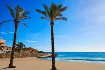 Cullera Platja del Far beach Playa del Faro in Valencia Spain