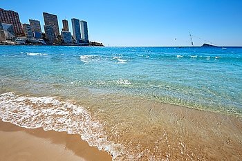 Benidorm Levante beach in Alicante Mediterranean of Spain
