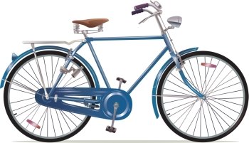 The old blue classic bicycle. This is the great example of an old retro bikes.
Editable vector EPS v.10
