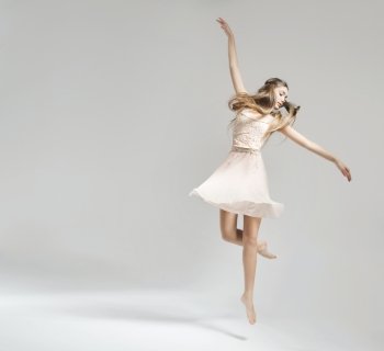 Beautiful and young ballet dancer