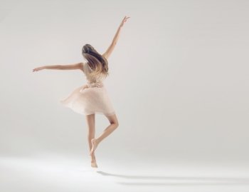 Beautiful talented athlete in ballet dance
