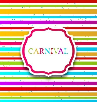 Illustration colorful card with advertising header for carnival - vector