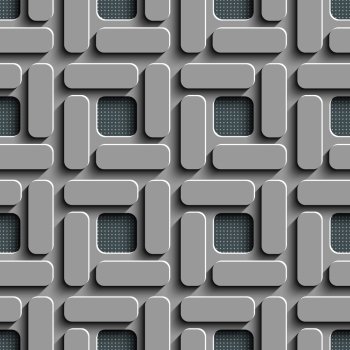 Seamless Square Pattern. Vector Background. Gray Regular Texture. Seamless Square Pattern