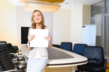business woman in modern office