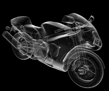 transparent isolated sport moto bike