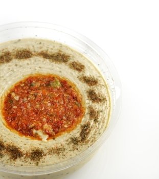 Bowl Of Hummus Dip,Close Up