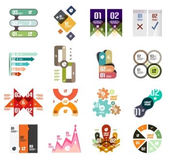Set of modern infographic design templates and elements
