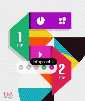 Geometric infographic stripes flat design for business background | banners | business presentation design