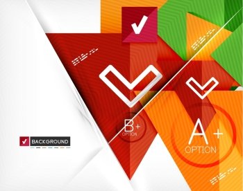 Business geometric infographic option banner. For banners, business backgrounds, presentations