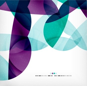 Big geometric shapes corporate business template. Flowing colorful round shapes, textured abstract background