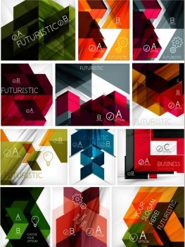 Mega set of paper geometric backgrounds. For business background | numbered banners | business lines | graphic website