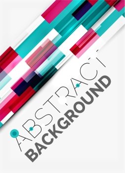 Geometrical design background, straight lines on white. Vector template