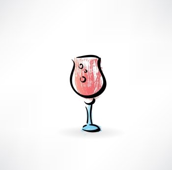wine glass grunge icon