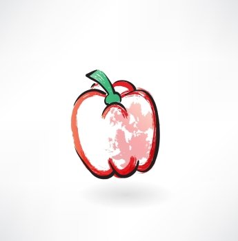 red pepper grunge icon