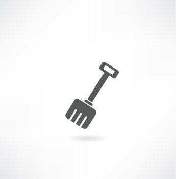 Shovel on a white background. Vector illustration.