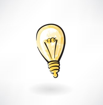 light bulb grunge icon