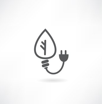 eco energy design over gray background vector illustration