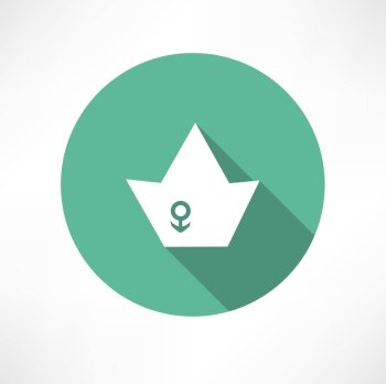 paper boat icon Flat modern style vector illustration