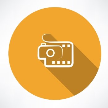 camera and film icon. Flat modern style vector illustration 