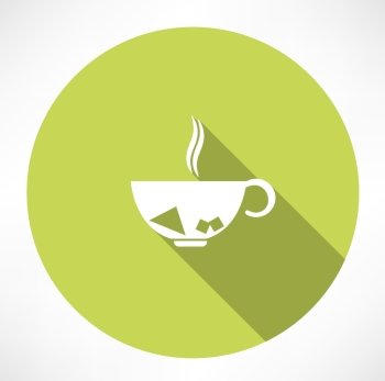Cup of tea. Flat modern style vector illustration 