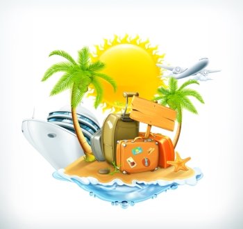 Summer travel, vector icon