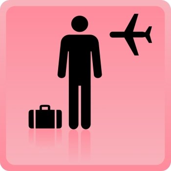 Icon of the person at the airport with luggage