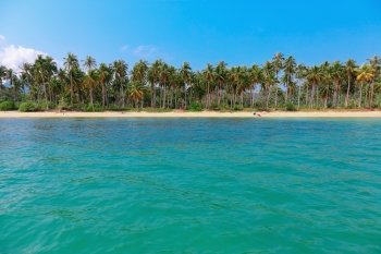 Tropical sand beach on island in Thailand
