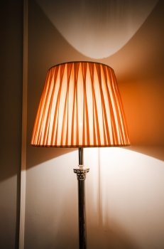 Lamp in the dark interior