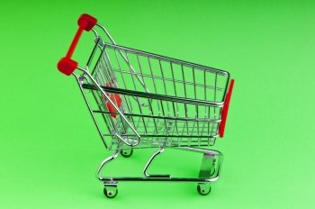 Shopping cart against the background