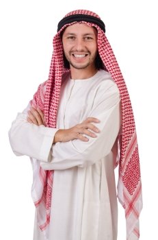 Arab man isolated on white