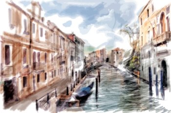 Venice, Italy - watercolor style