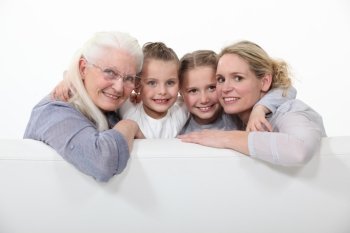 Family portrait of three generations
