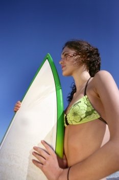 Girl with a surf board
