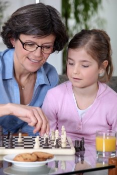 Mother daughter chess match