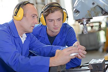 workers with earmuffs