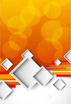 Abstract orange brochure with squares