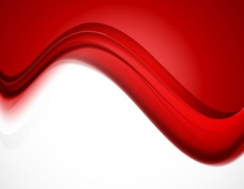 Red abstract wavy background in soft style