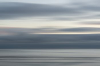 Conceptual landscape image of movement in the ocean during sunset