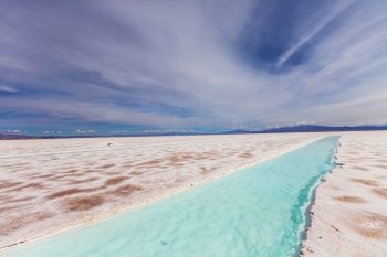 Ojo del Mar in Argentina Andes is a salt desert in the Jujuy Province.