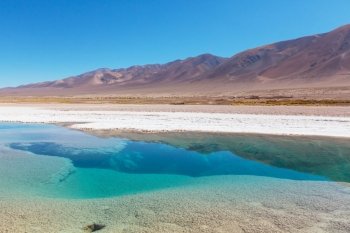 Ojo del Mar in Argentina Andes is a salt desert in the Jujuy Province.