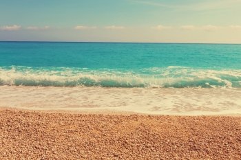 Beautiful ocean beach,instagram filter