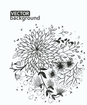 abstract vector  floral illustration
