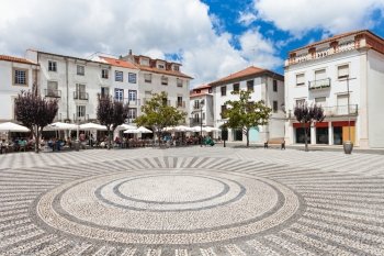 Central square in Leiria, Leiria district, Portugal