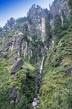 Jogini waterfall in Manali (Vashisht), Himachal Pradesh, India